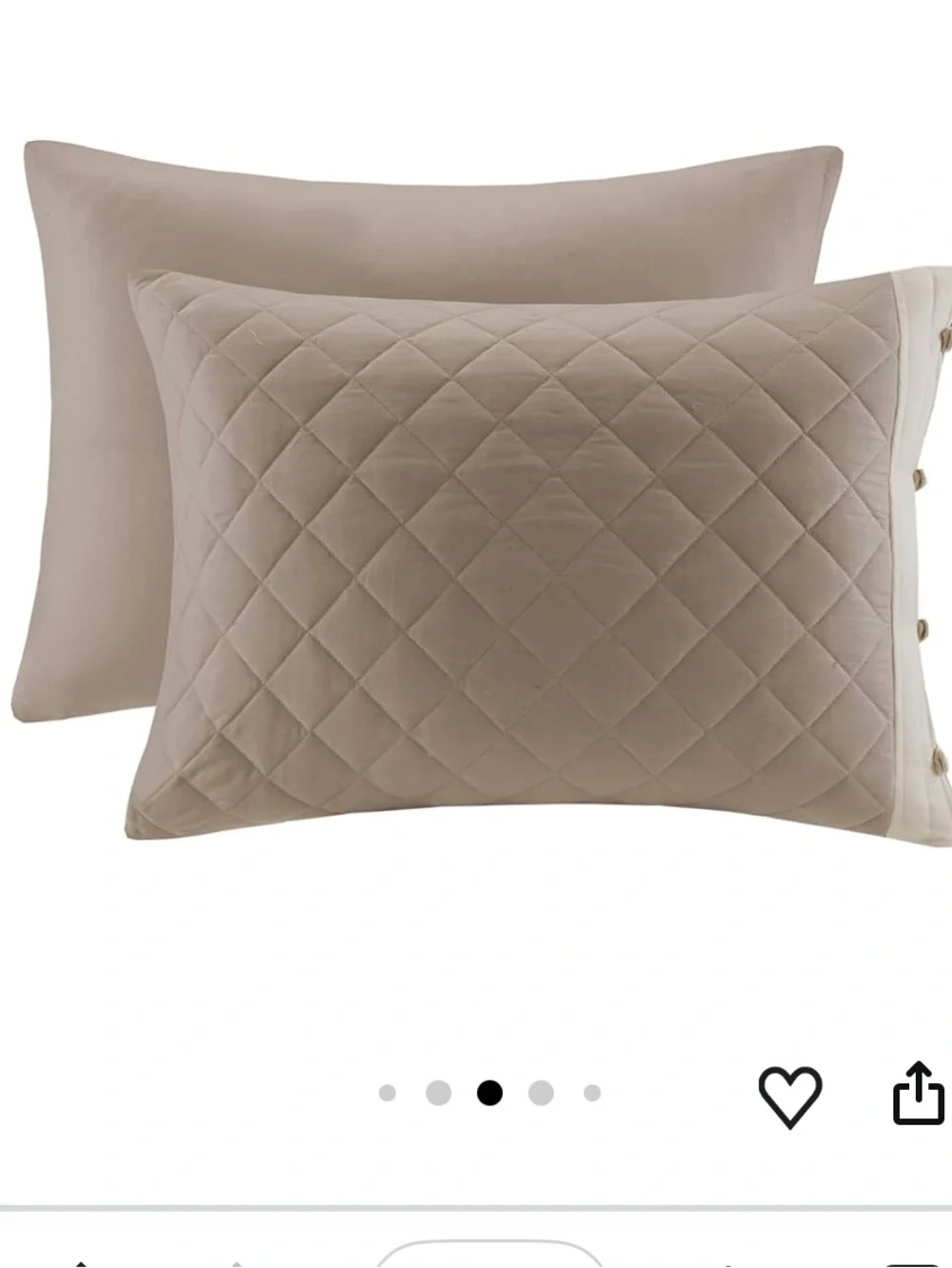 Madison Park Khaki Diamond Quilted Bedspread with 2 Shams